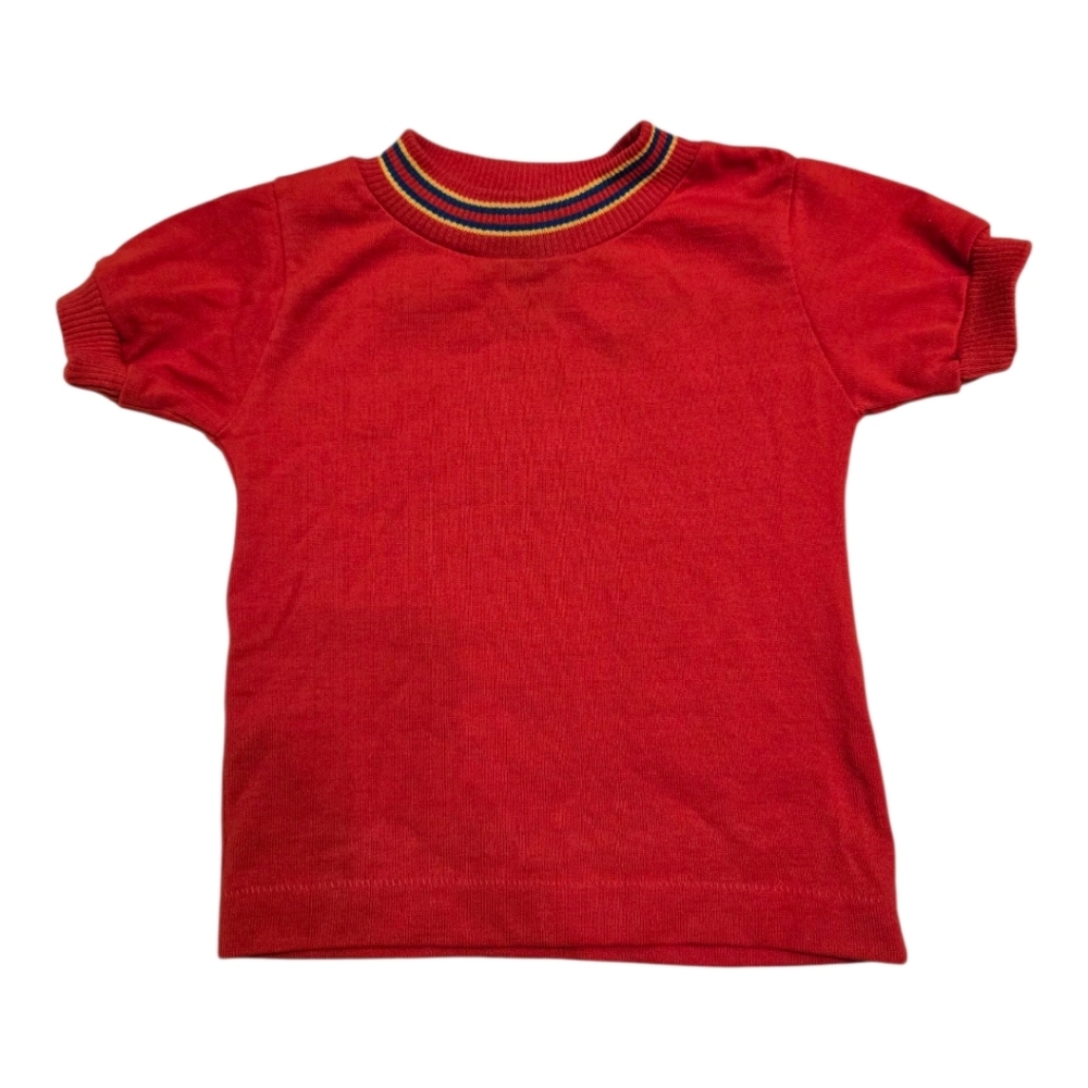 Vintage 1990s Healthtex Red Primary Colors Short Sleeved Top